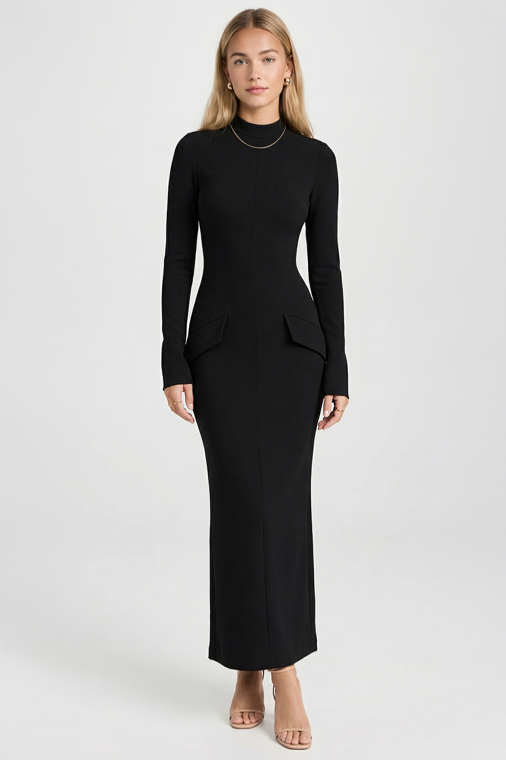 Kayla Long-Sleeve Maxi Dress
