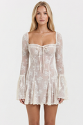 Madalena Long-Sleeve Mini Dress