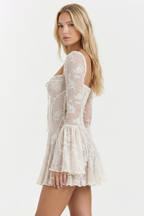 Madalena Long-Sleeve Mini Dress