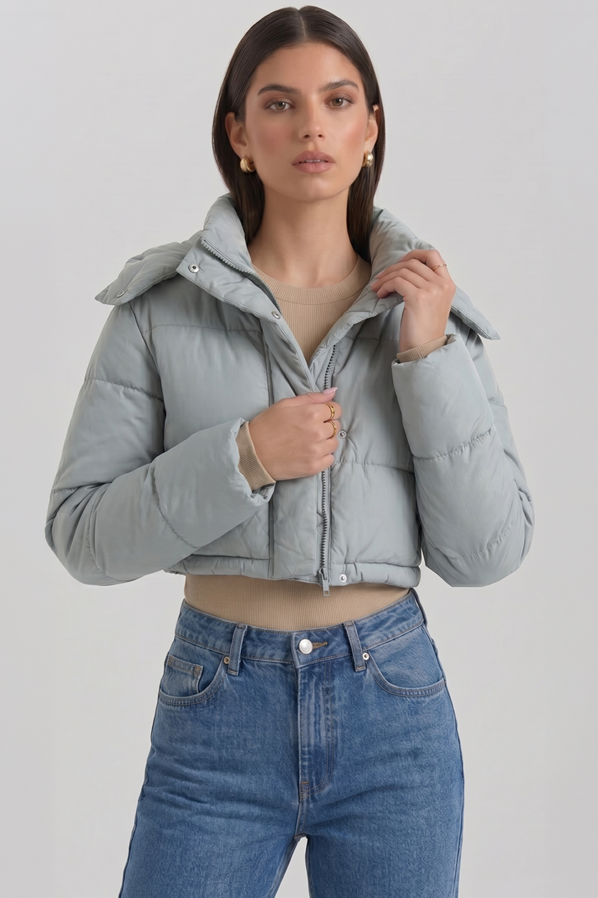 Cropped Puffer Jacket