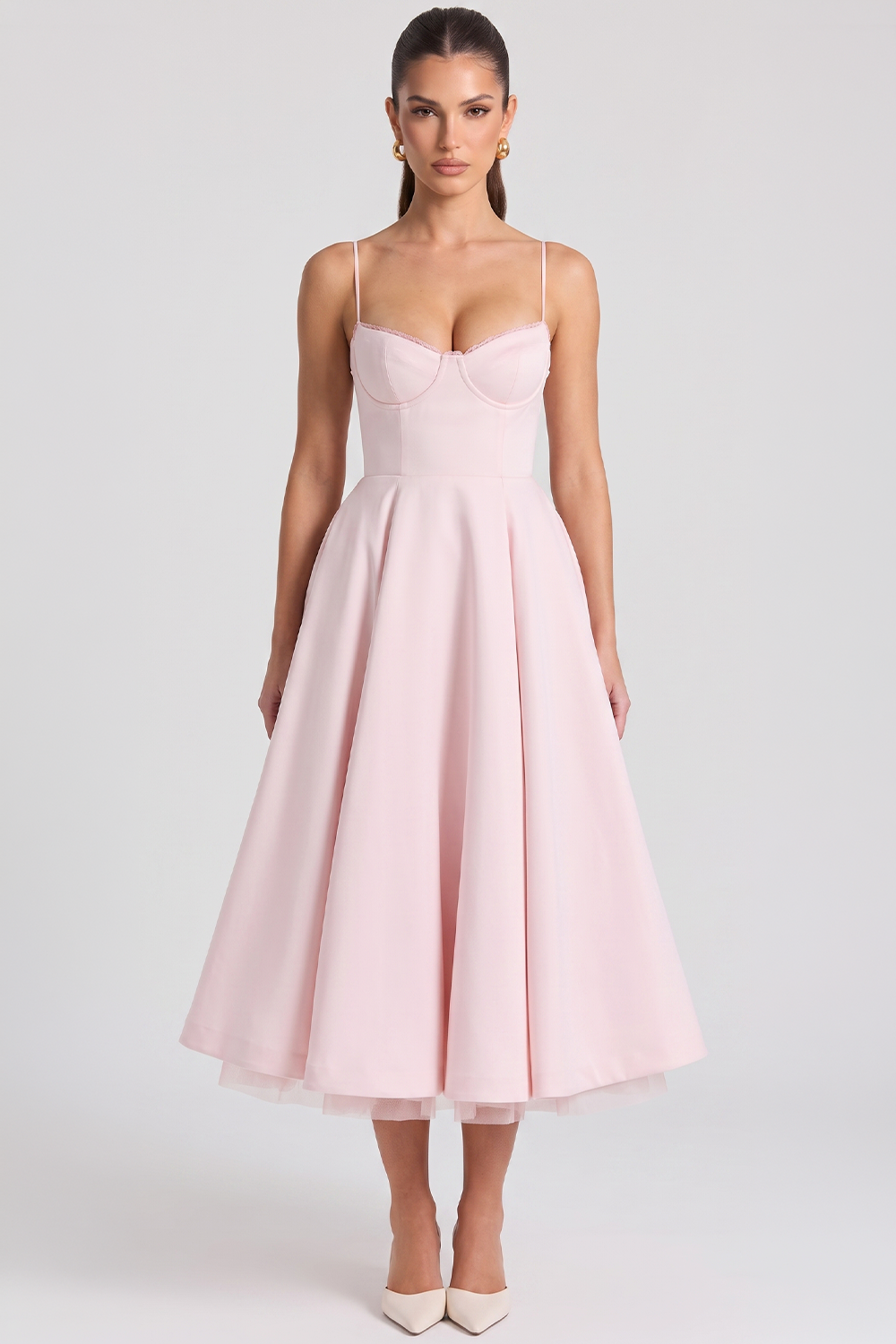 Cloe Midi Dress – Double-Layer Design