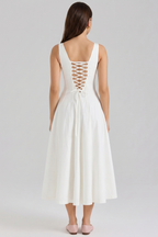 Magnólia Bustier Midi Dress