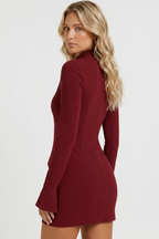 Kayla Long-Sleeve Mini Dress