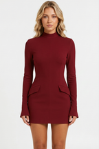 Kayla Long-Sleeve Mini Dress