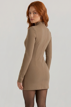 Kayla Long-Sleeve Mini Dress