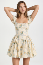 Pérola Mini Dress with Puff Sleeves