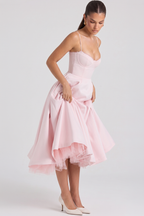 Cloe Midi Dress – Double-Layer Design