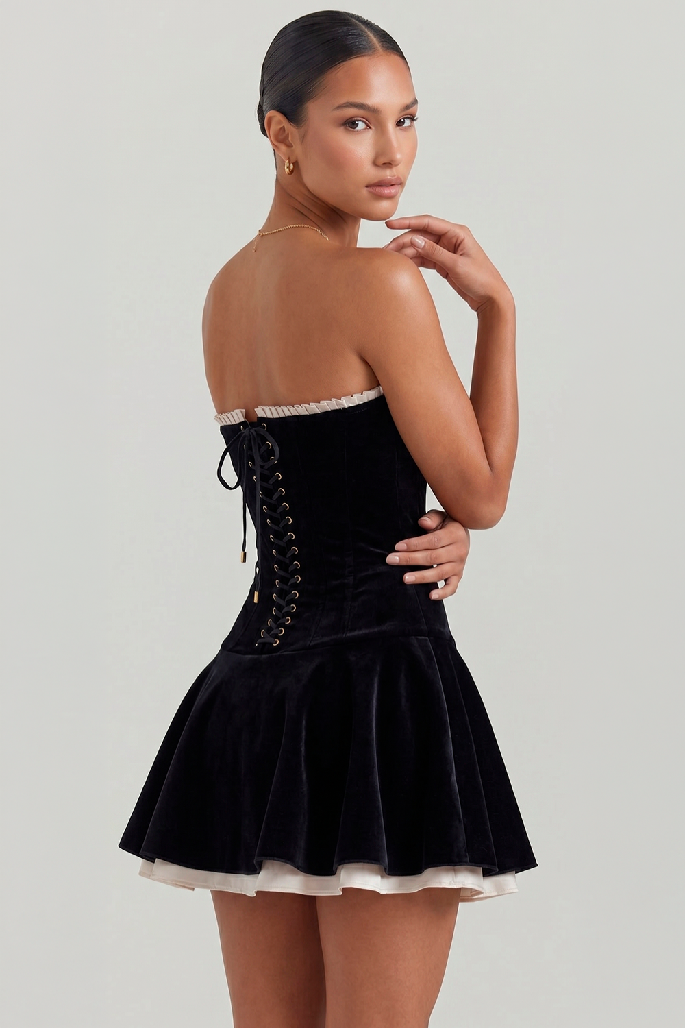 Arielle Velvet Bustier Dress