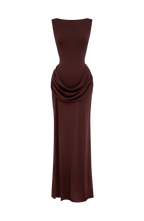 Bruna Maxi Dress - Plum Brown