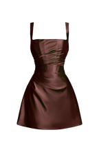 Calanthe Mini Dress - Plum Brown