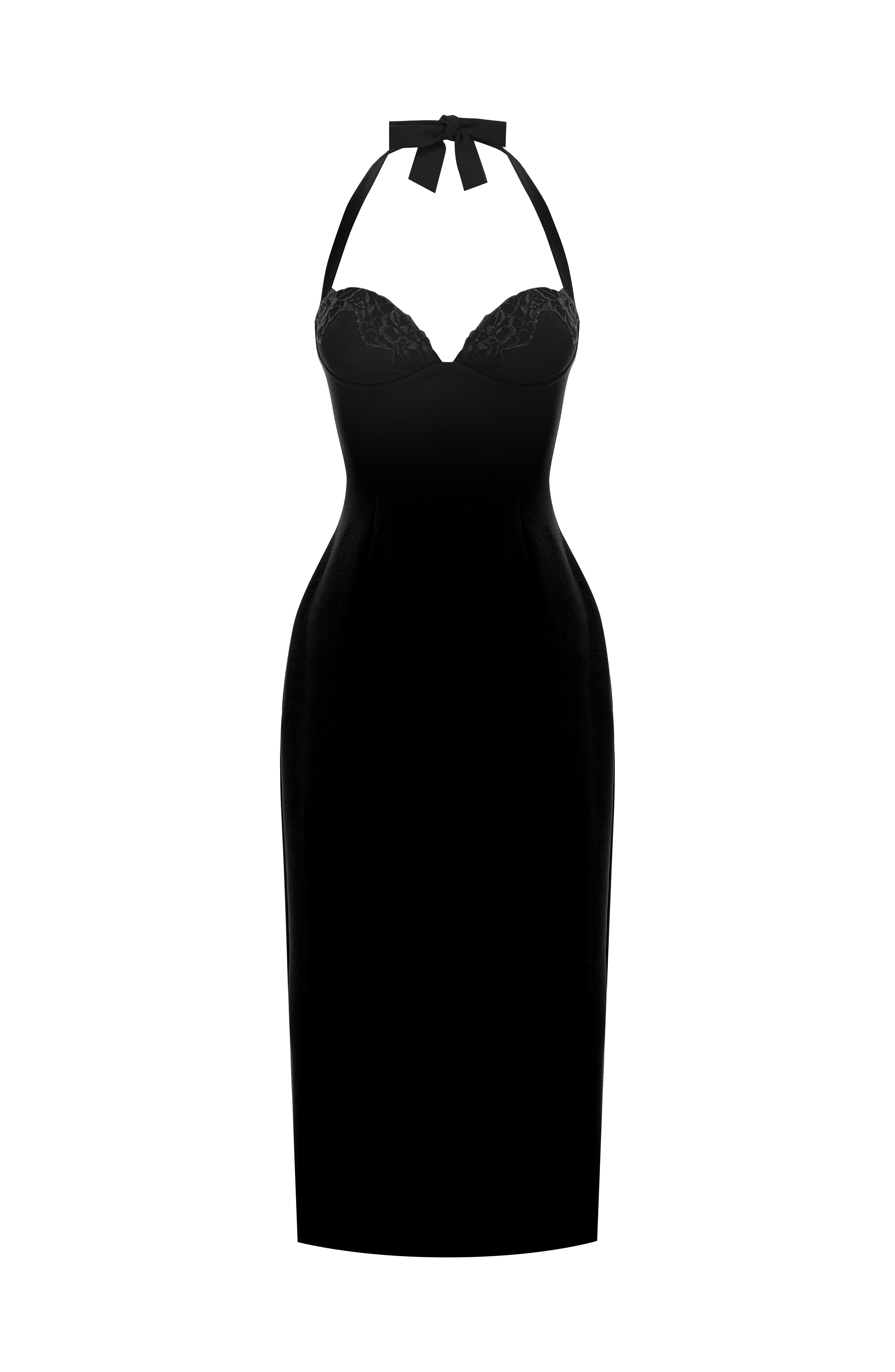 Cassia Midi Dress - Black