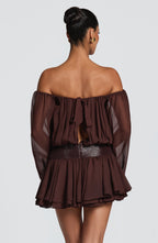 Deja Playsuit - Plum Brown