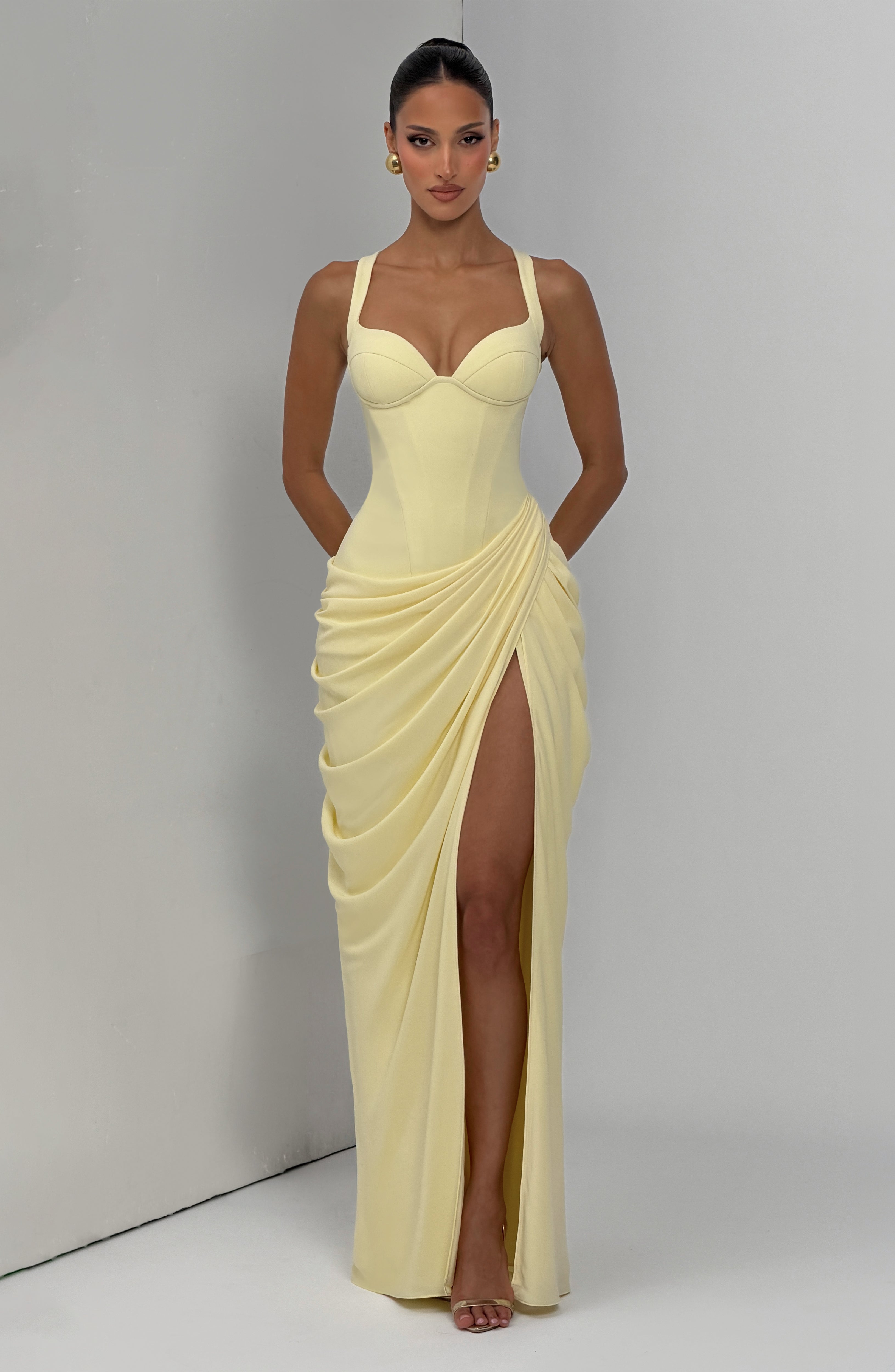 Elara Maxi Dress - Lemon