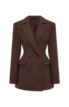 Elvira Mini Dress - Plum Brown