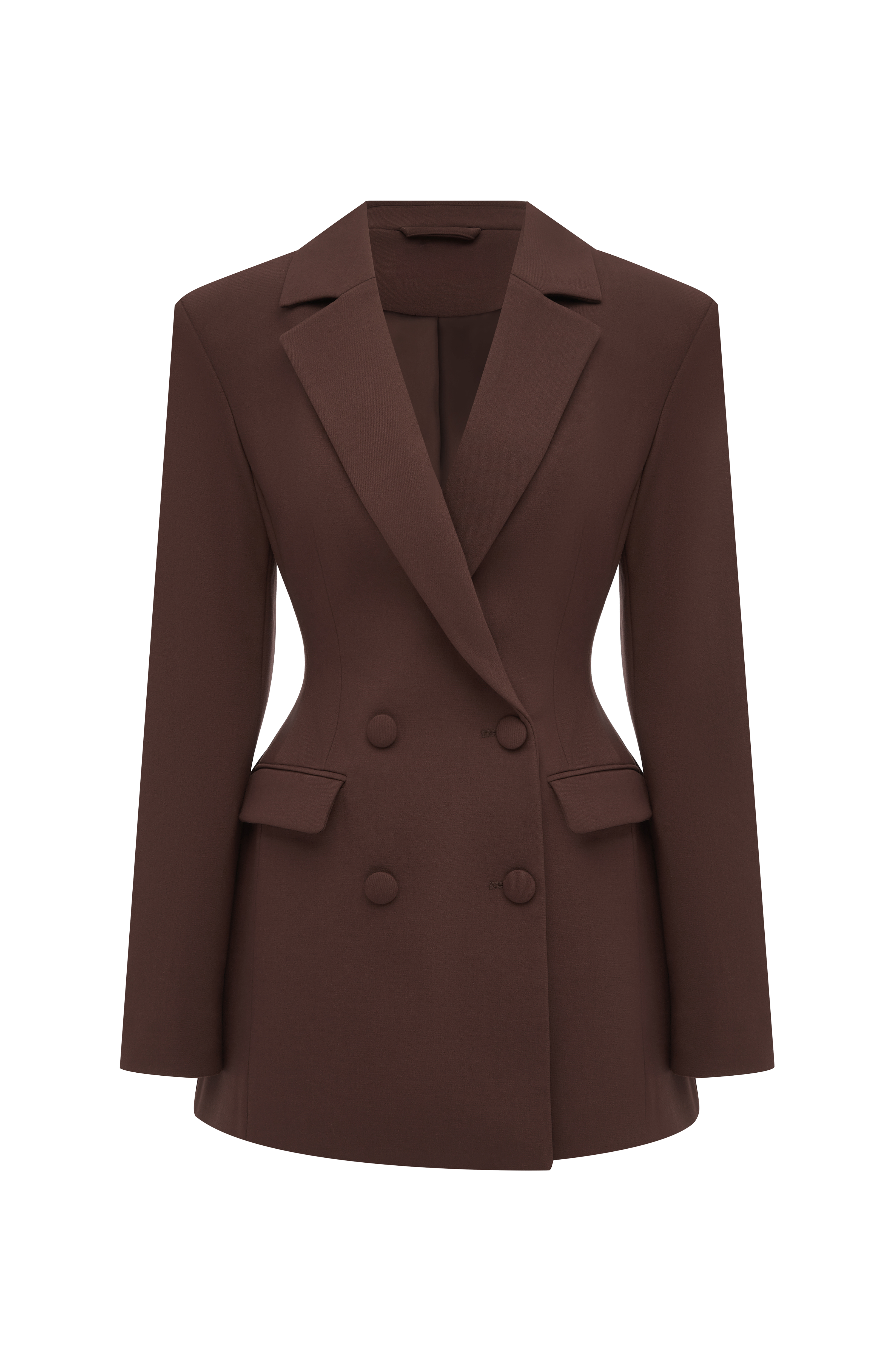 Elvira Mini Dress - Plum Brown