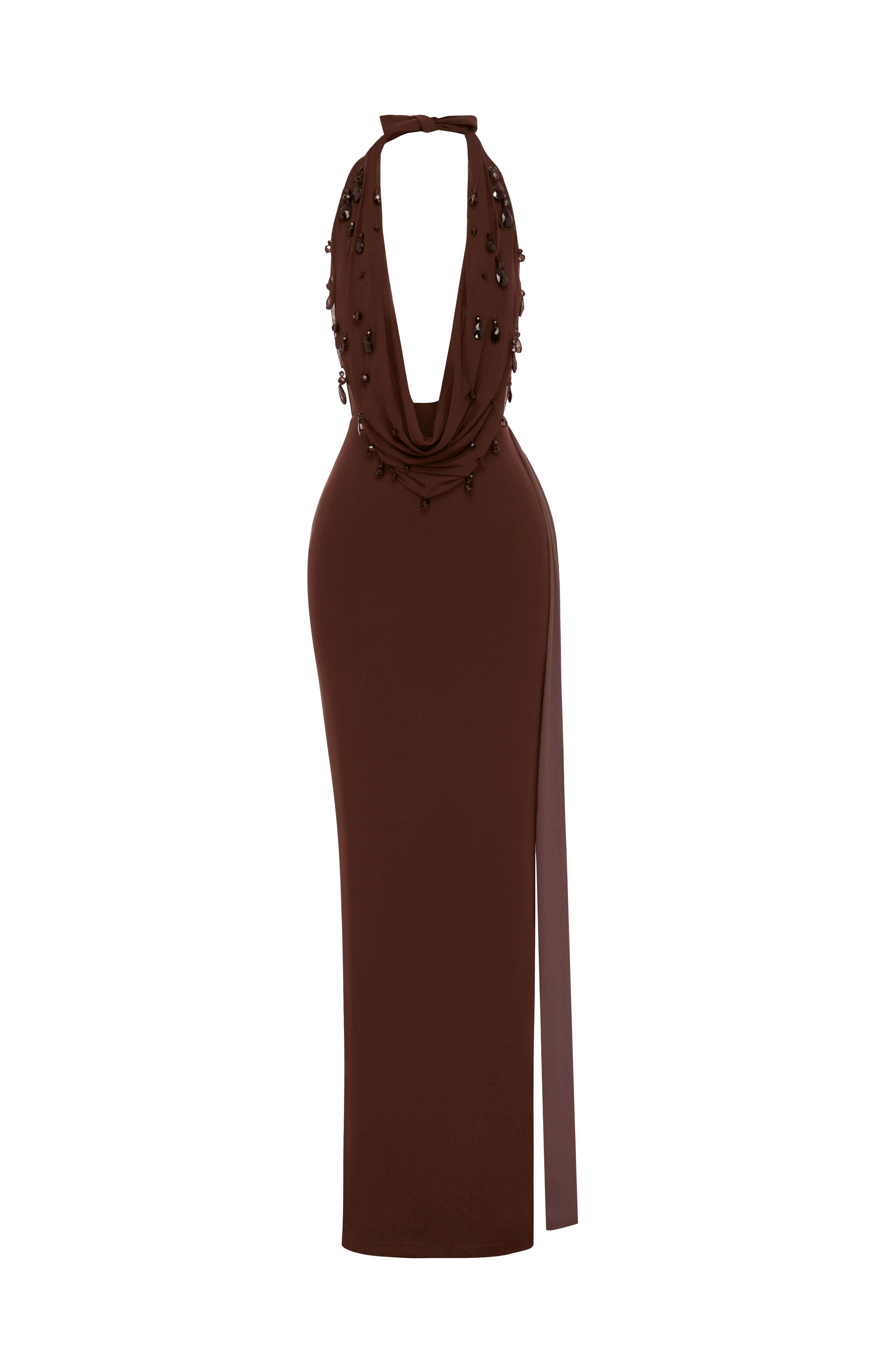 Fabia Maxi Dress - Plum Brown