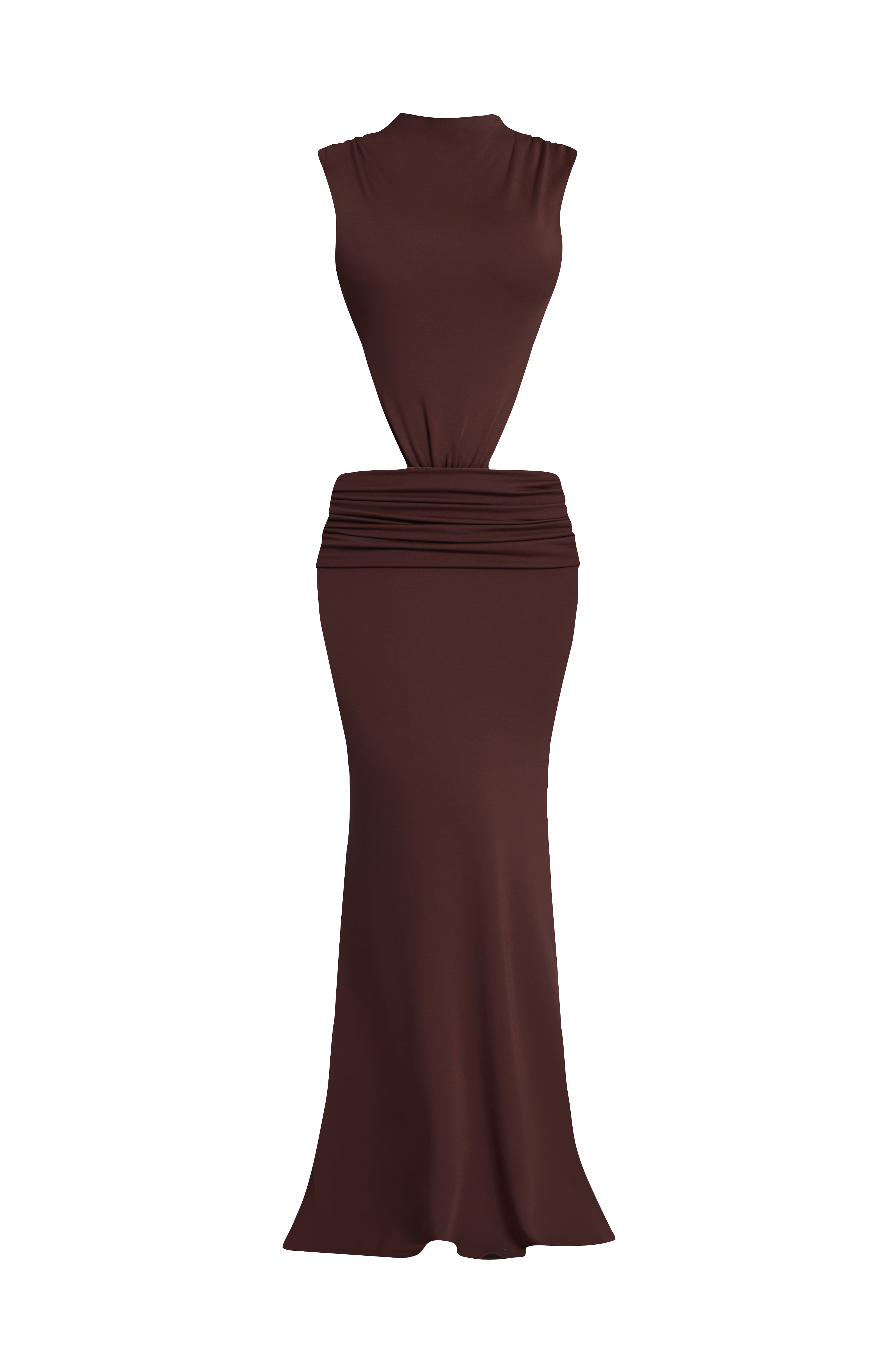 Fenella Maxi Dress - Plum Brown