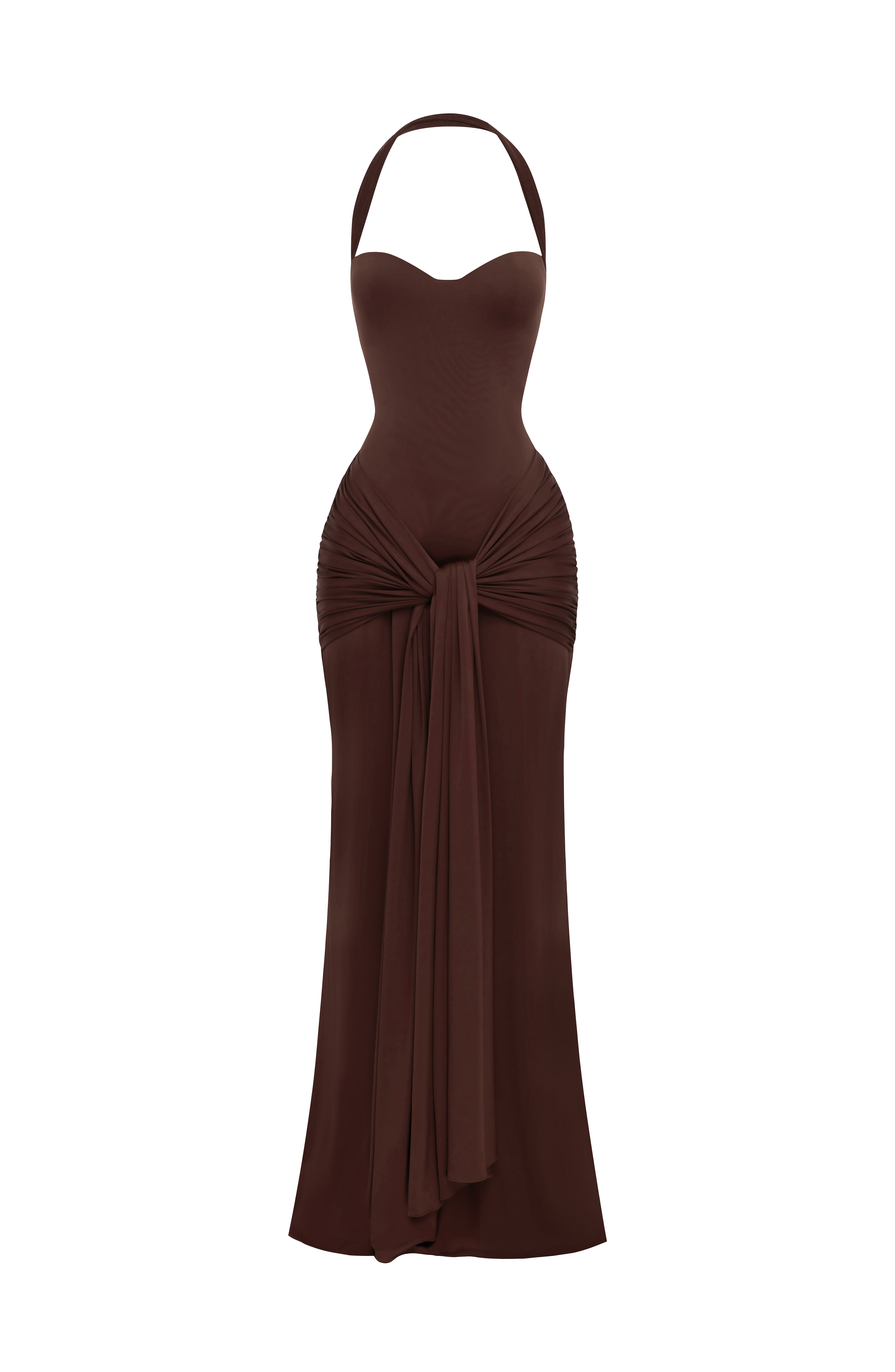 Gia Maxi Dress - Plum Brown