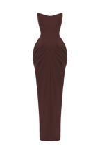 Noura Maxi Dress - Plum Brown