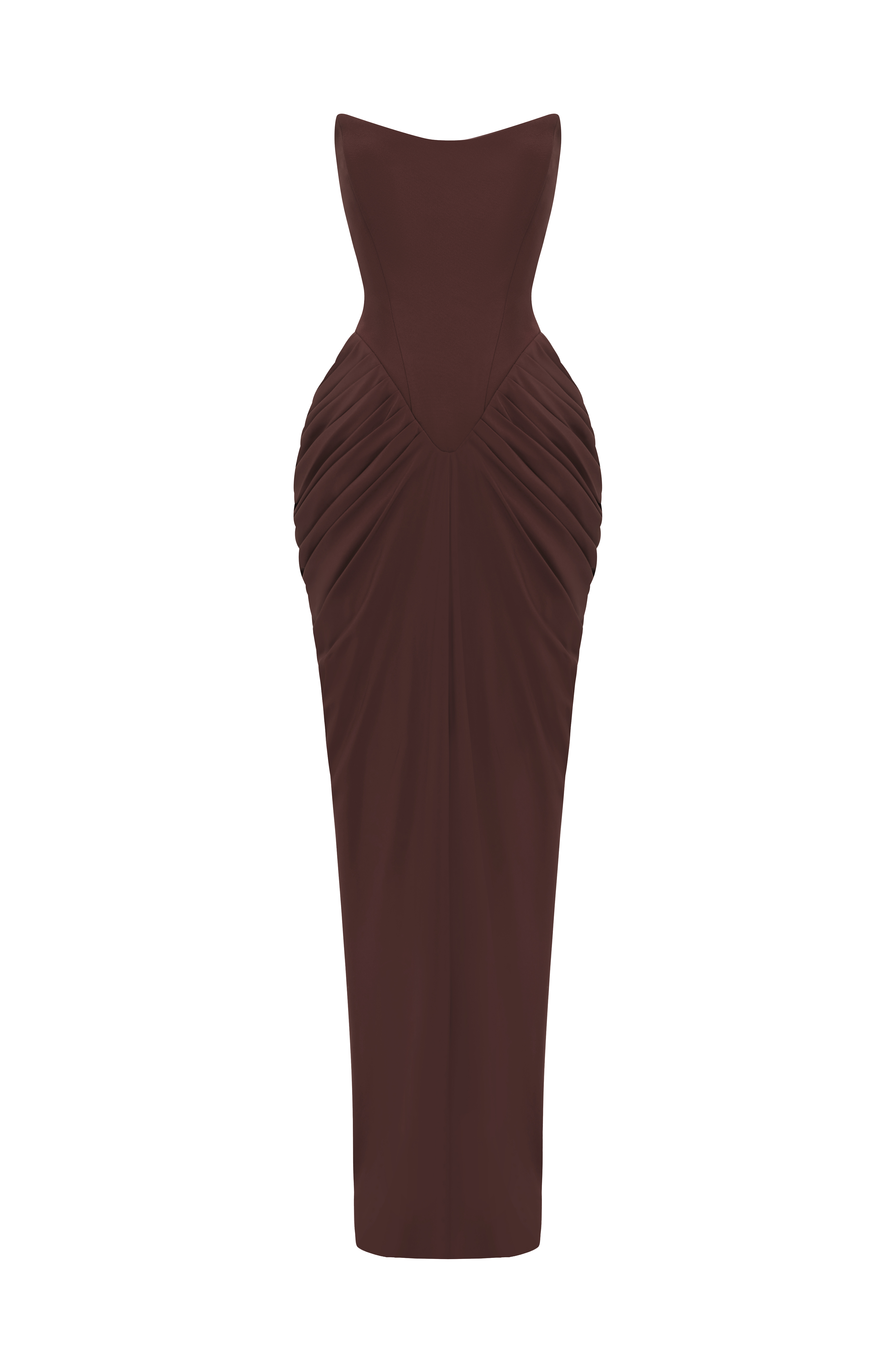 Noura Maxi Dress - Plum Brown
