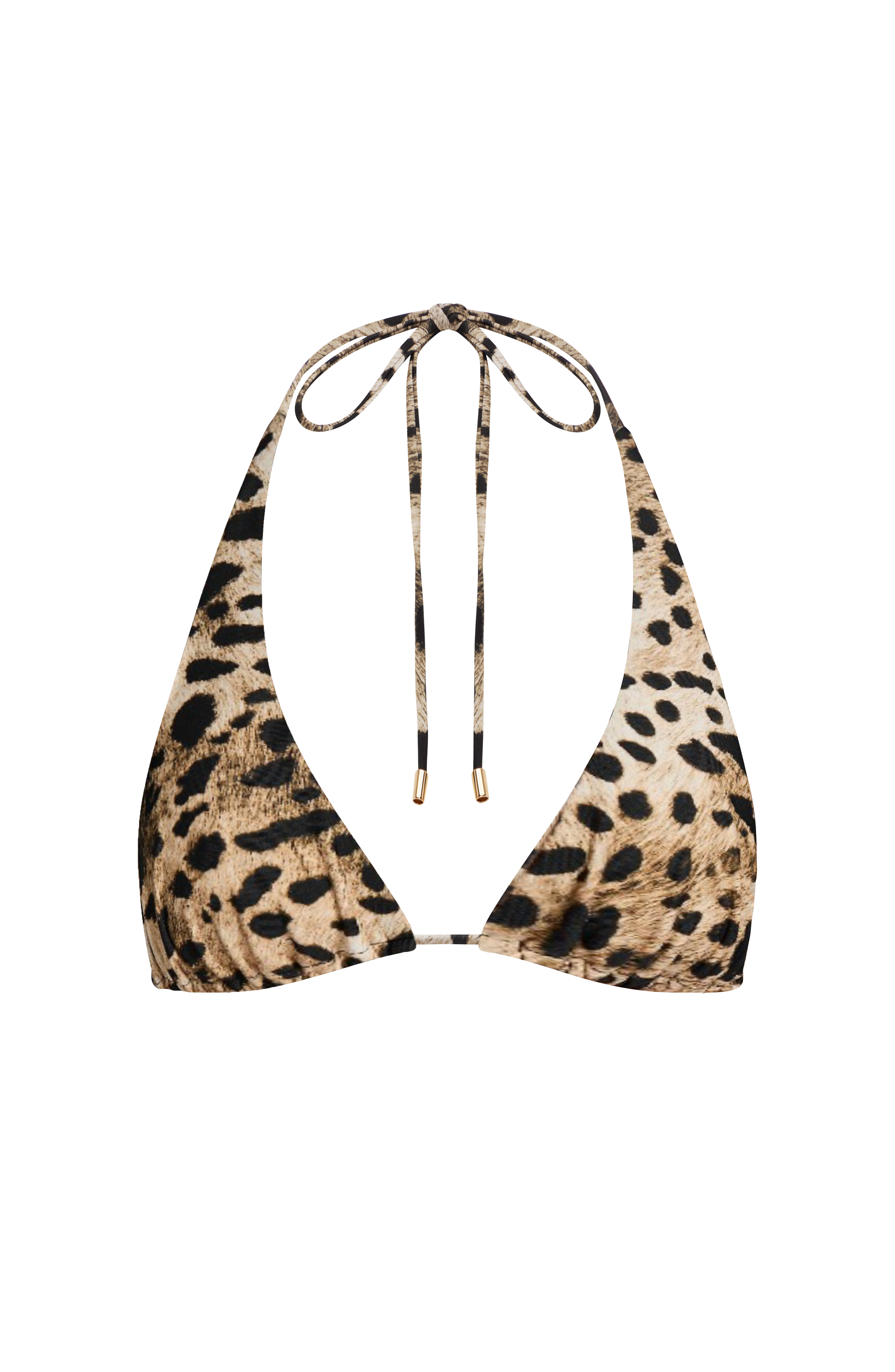 Pietra Triangle Bikini Top - Leopard Print