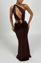 Onyx Maxi Dress - Plum Brown