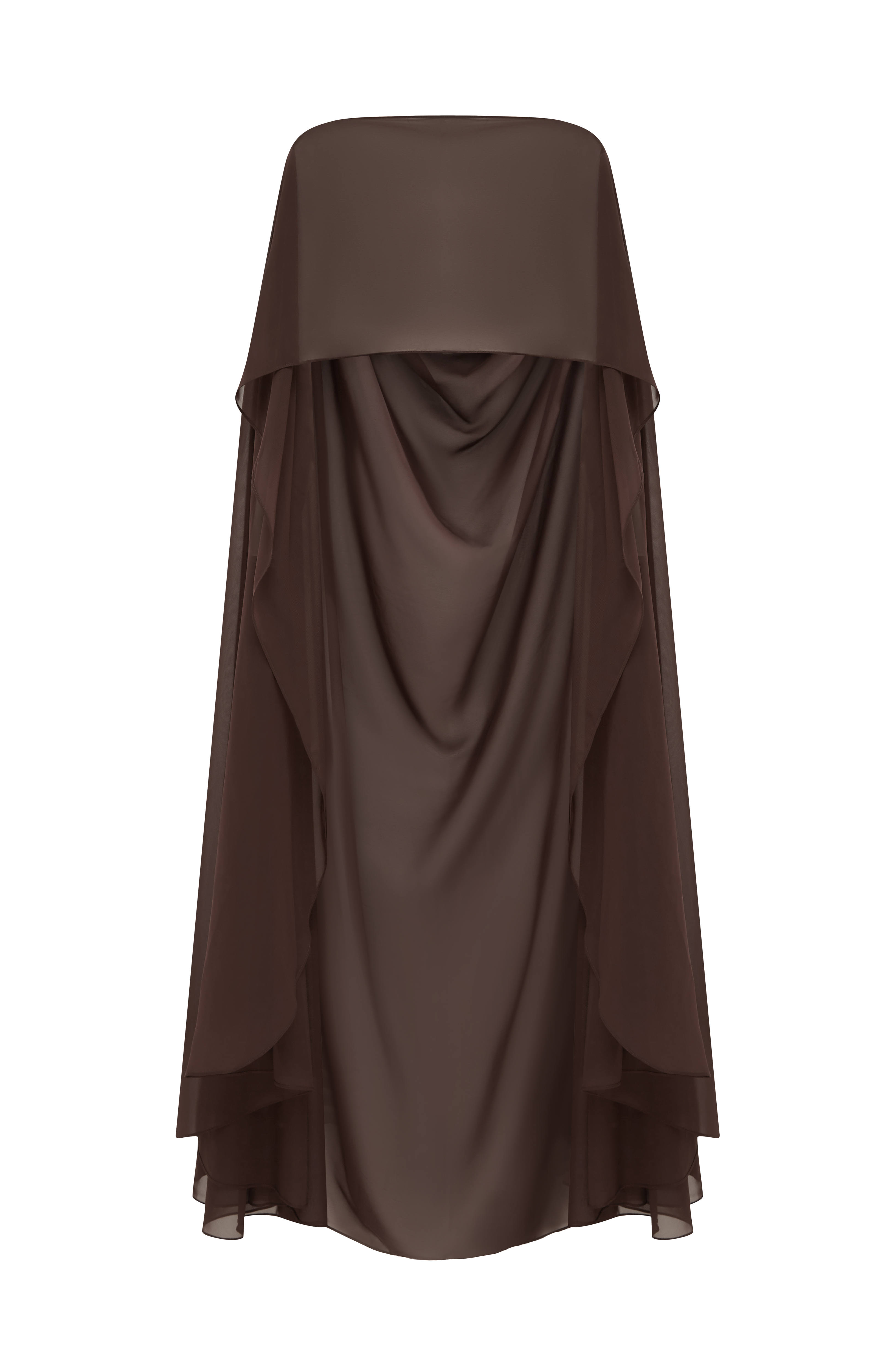 Romy Cape - Plum Brown