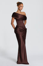 Ella Maxi Dress - Plum Brown