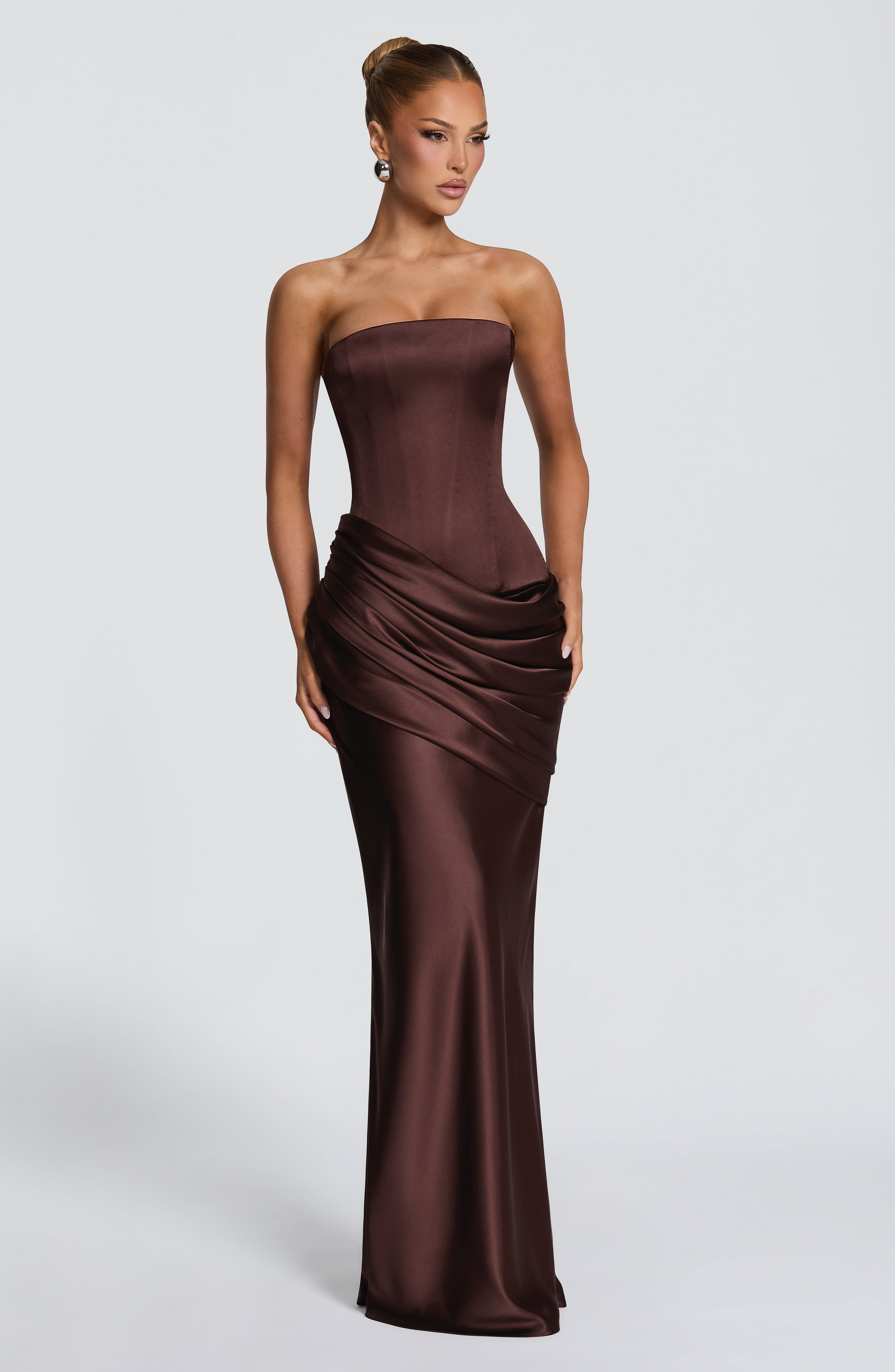 Ella Maxi Dress - Plum Brown