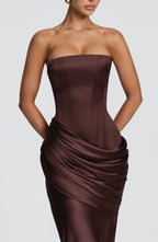 Ella Maxi Dress - Plum Brown