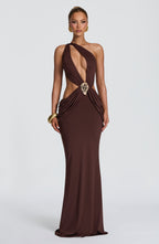 Onyx Maxi Dress - Plum Brown