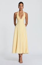 Hayden Midi Dress - Lemon