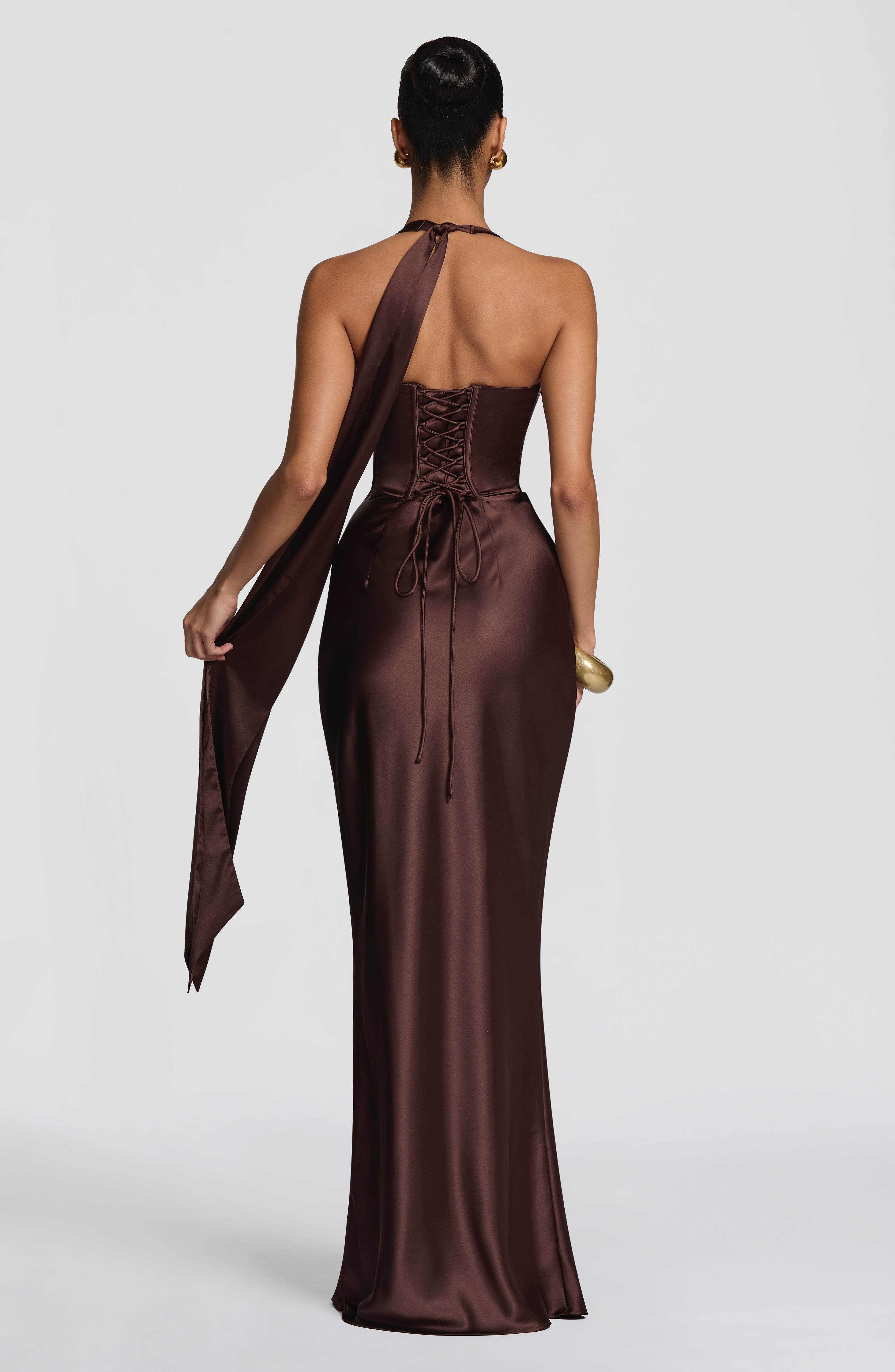 Ophelia Maxi Dress - Plum Brown