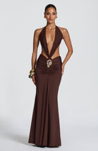 Sonny Maxi Skirt - Plum Brown