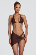Edie Mini Sarong - Plum Brown