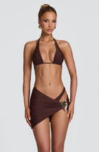 Edie Mini Sarong - Plum Brown