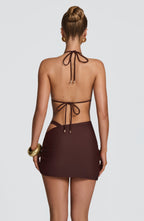 Pietra Triangle Bikini Top - Plum Brown