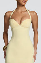 Cassia Mini Dress - Lemon