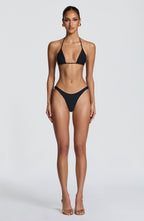Suki Triangle Bikini Top - Black