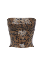 Sharni Top - Sequin Leopard Print