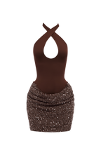 Solea Mini Dress - Plum Brown