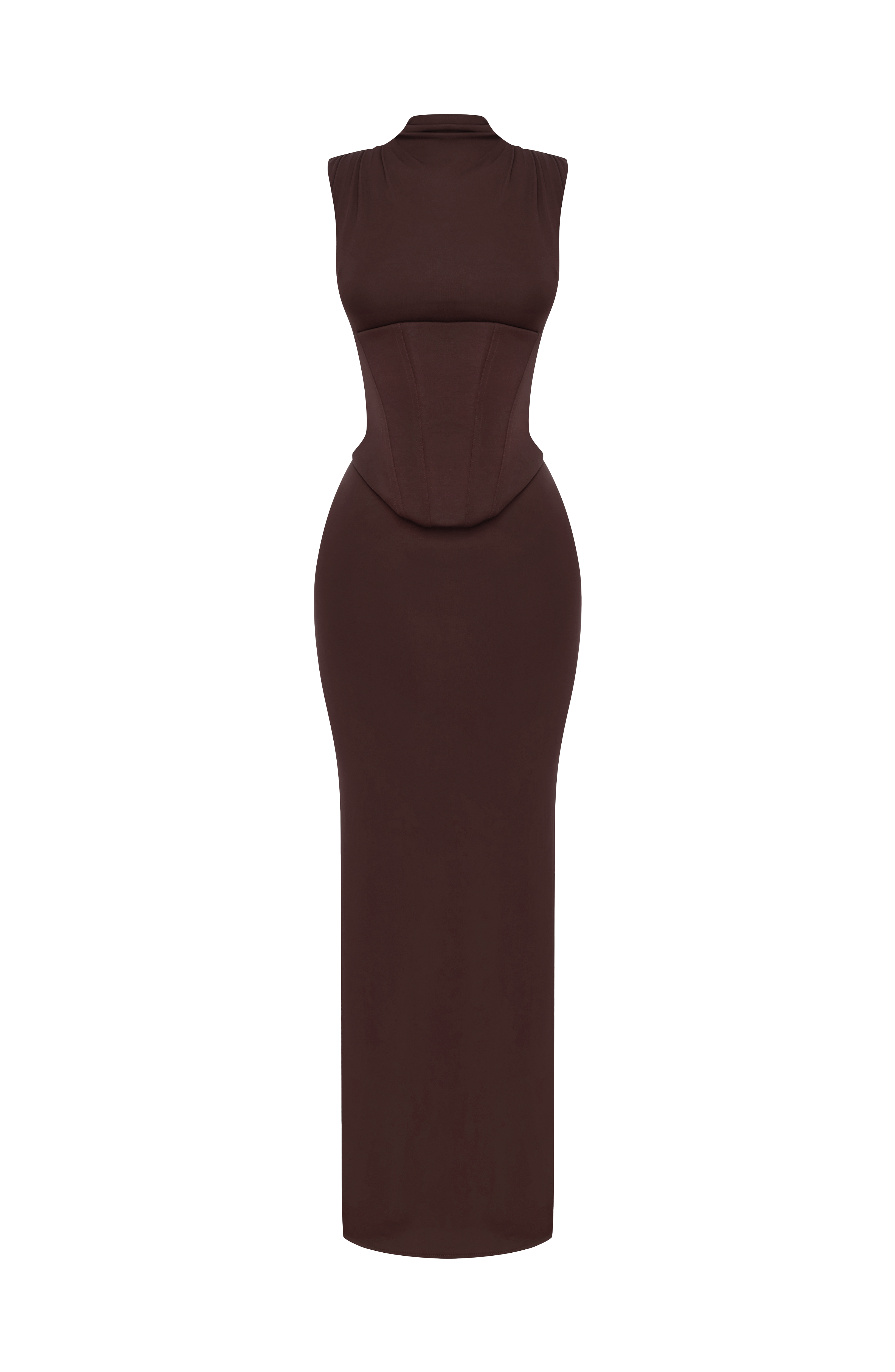 Soline Maxi Dress - Plum Brown