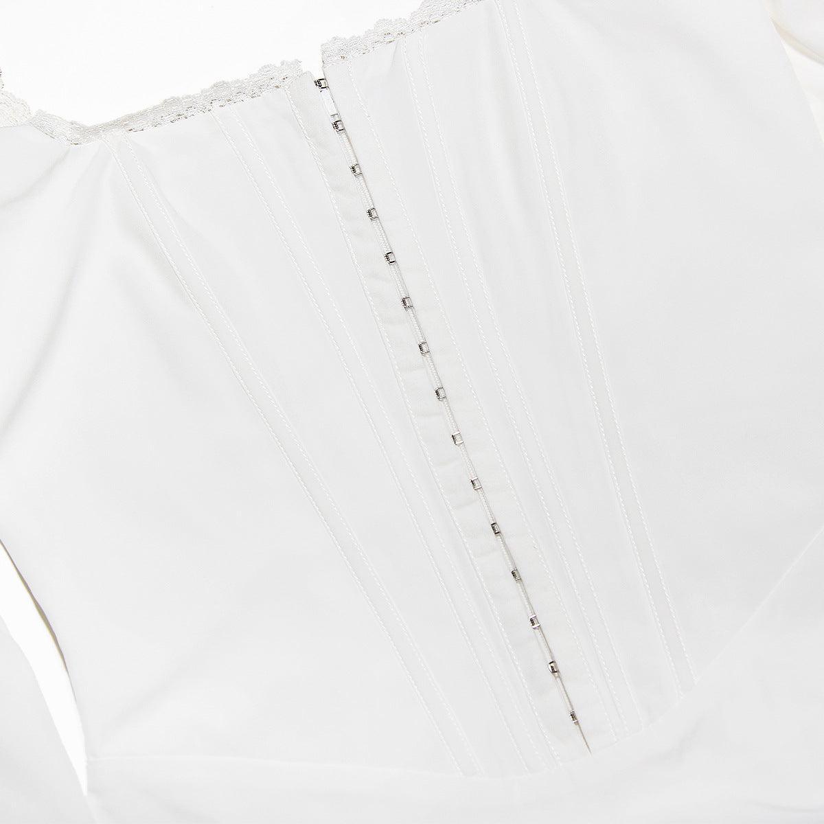 Callie Bustier Dress with Puff Sleeves