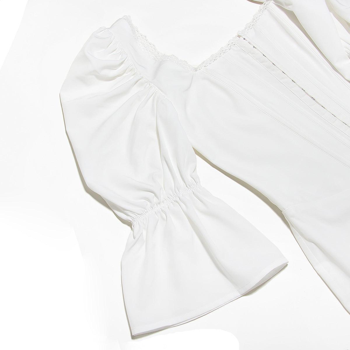 Callie Bustier Dress with Puff Sleeves