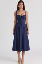 Mavie Bustier Midi Dress