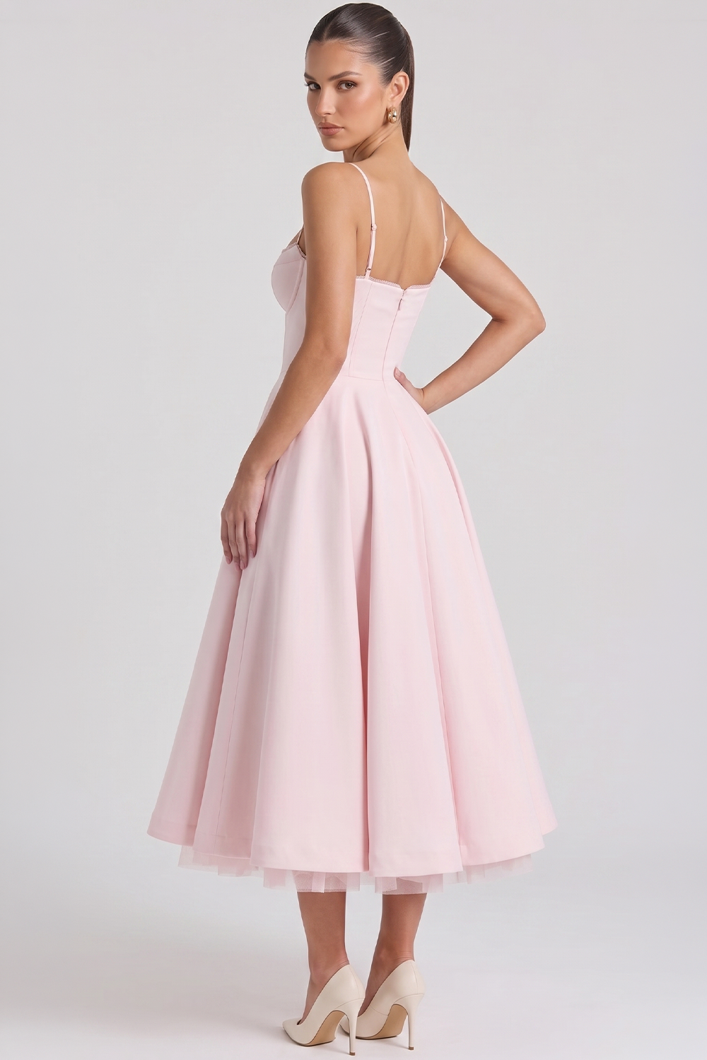 Cloe Midi Dress – Double-Layer Design