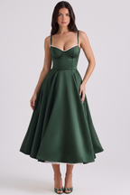 Cloe Midi Dress – Double-Layer Design