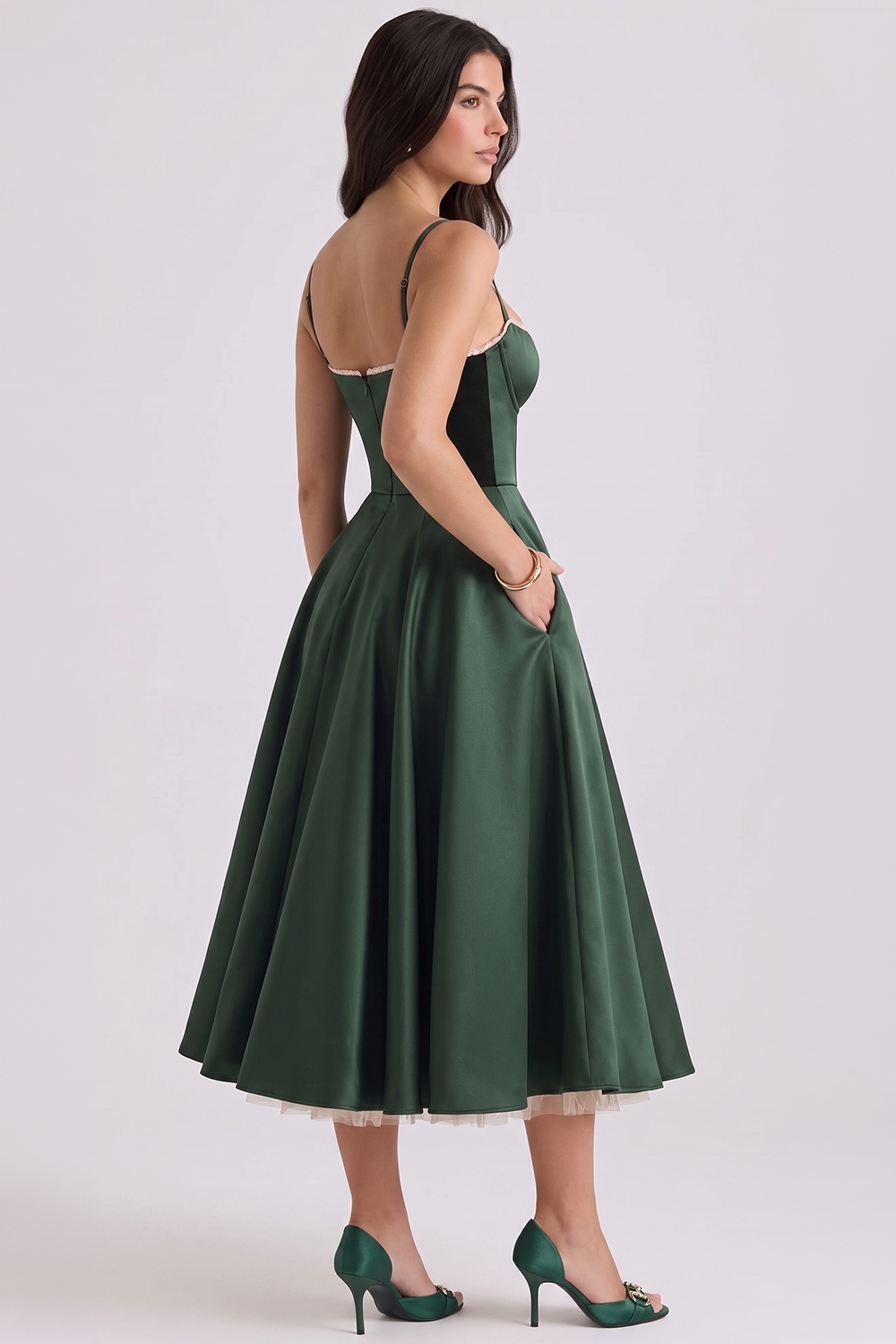 Cloe Midi Dress – Double-Layer Design