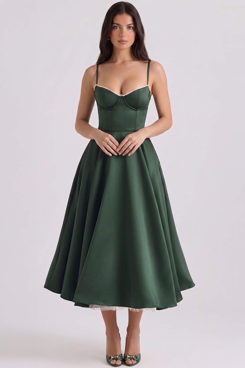Cloe Midi Dress – Double-Layer Design