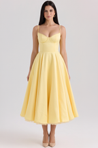 Cloe Midi Dress – Double-Layer Design